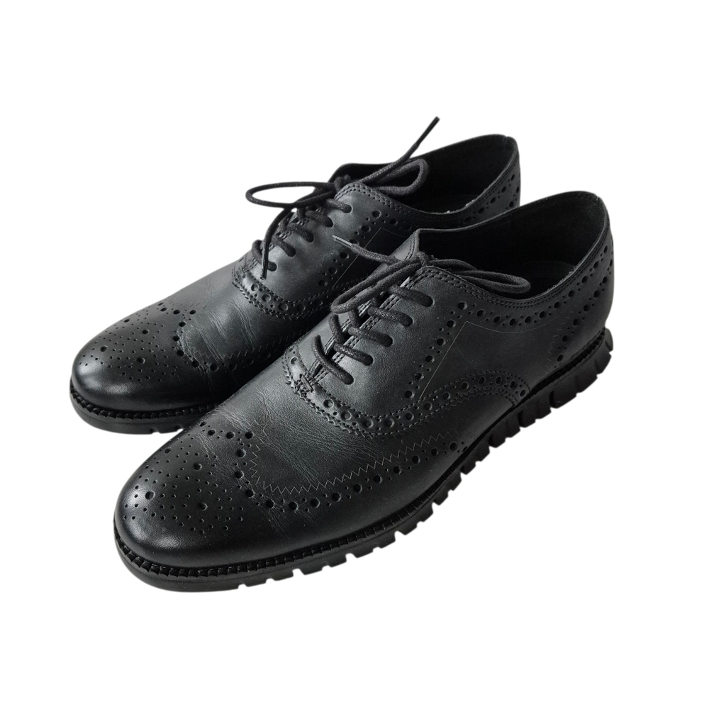 Cole Haan Zerogrand Remastered Wingtip Oxfords in Black Leather